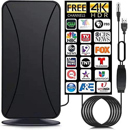 Eubswa Tv Antenna - 2023 Amplified Hd Digital Indoor Tv Antenna Booster 420+ Miles Range Digital Hdtv Antenna For Smart Tv Free Local Channels 4K Hd 1080P All Tv's 36Ft Coax Cable/Ac Adapter New #TOP29