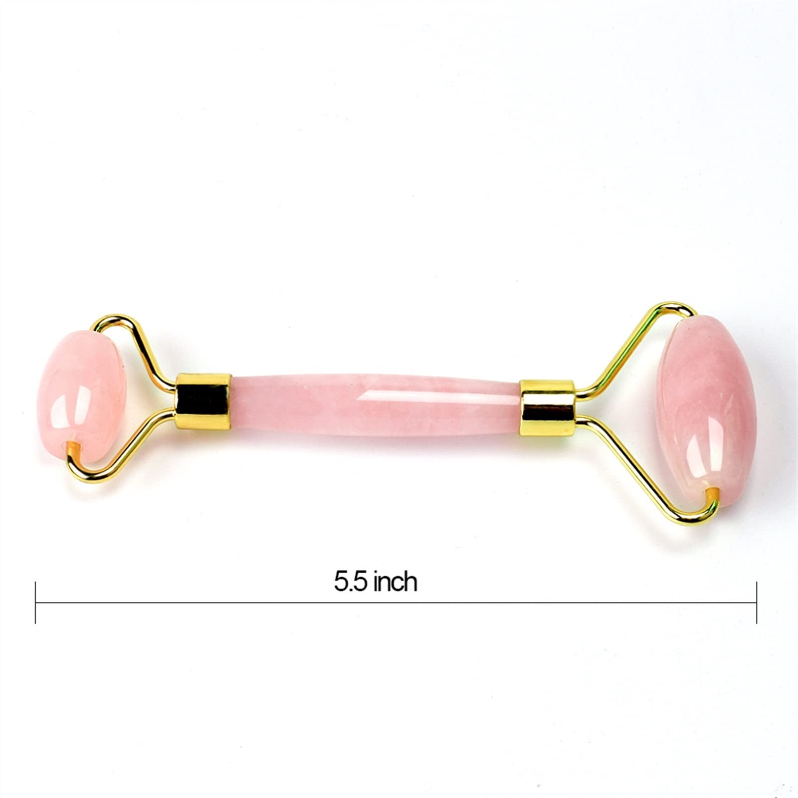 BAWHO Rodillo de Jade for Cara de Piedra, Herramienta de Levantamiento de Masaje, eliminación de Arrugas, Cuello, Cuidado de la Piel Fina, Juego de Herramientas de Salud GuaSha, 1 Uds. (Color : Gold)