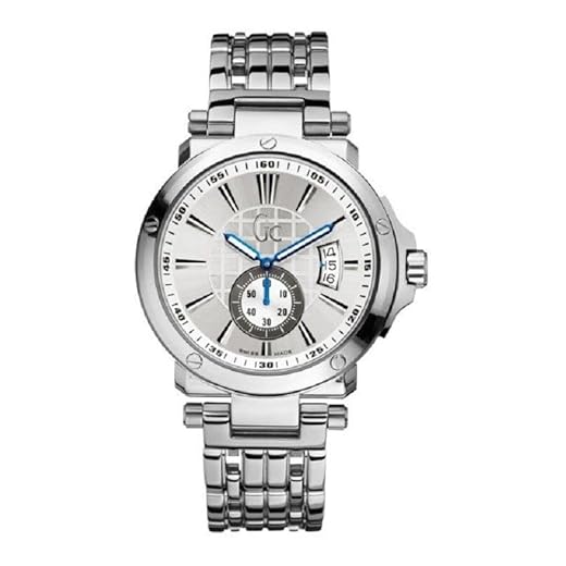 Guess GC X65001G1S - Reloj de Pulsera de Acero Inoxidable, Color Plateado, Pulsera