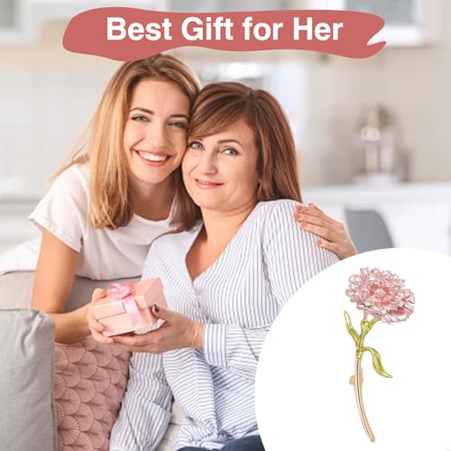 Image of Rhinestone Flower Brooch 18K Gold Plated Flower Floral Brooch Elegant Pearl Lapel Pin Costume Jewelry Thanksgiving Day Birthday Wedding Gifts for Mom Wife