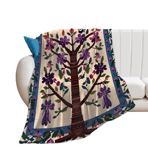 Couverture de lit en flanelle 152x203 cm légère et douce pour canapé