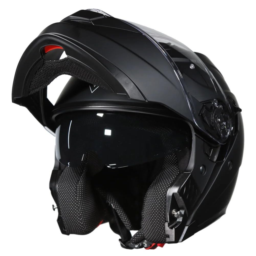 Frank Thomas DV24 Flip Front Motorcycle Helmet Matt Black (S 56 CM)