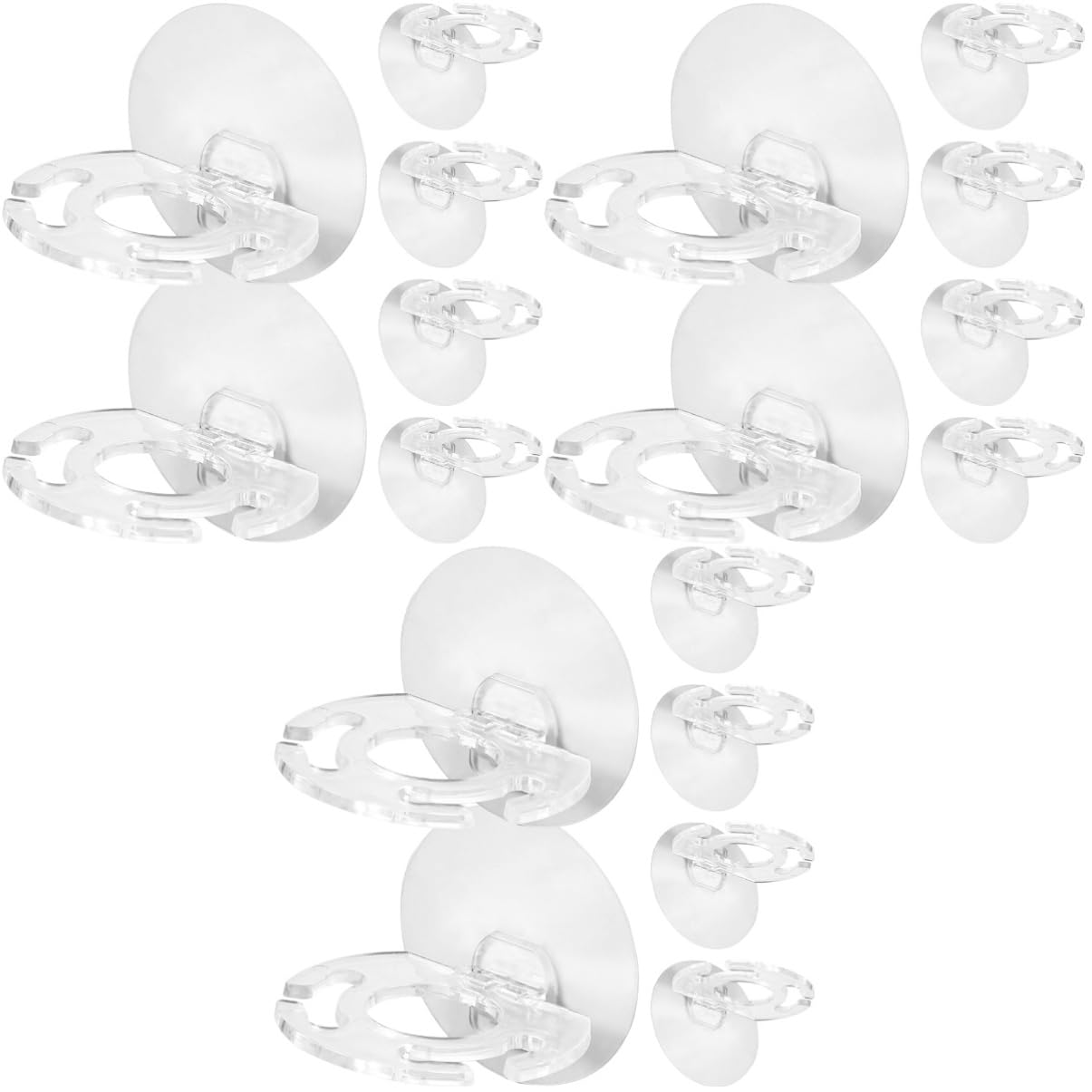 Cabilock 18pezzi Portaspazzolini Adesivo Da Parete Per Organizer Bagno Supporto Per Spazzolini Dentifricio e Rasoio Facile Installazione Senza Punte Materiale Resistente e Trasparente