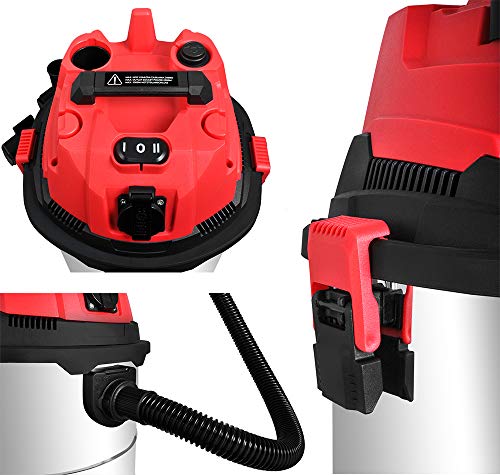 MT MALATEC Aspirateur industriel - Réservoir en acier inoxydable - 1800 W - 40 l - Tuyau de 3 m - Aspirateur industriel avec ou sans sac - 9071 - Image 6