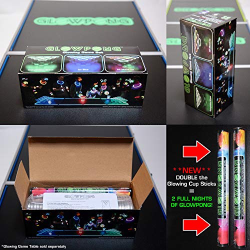 image for GLOWPONG All Mixed Up Glow in The Dark Beer Pong Game Set for Indoor O