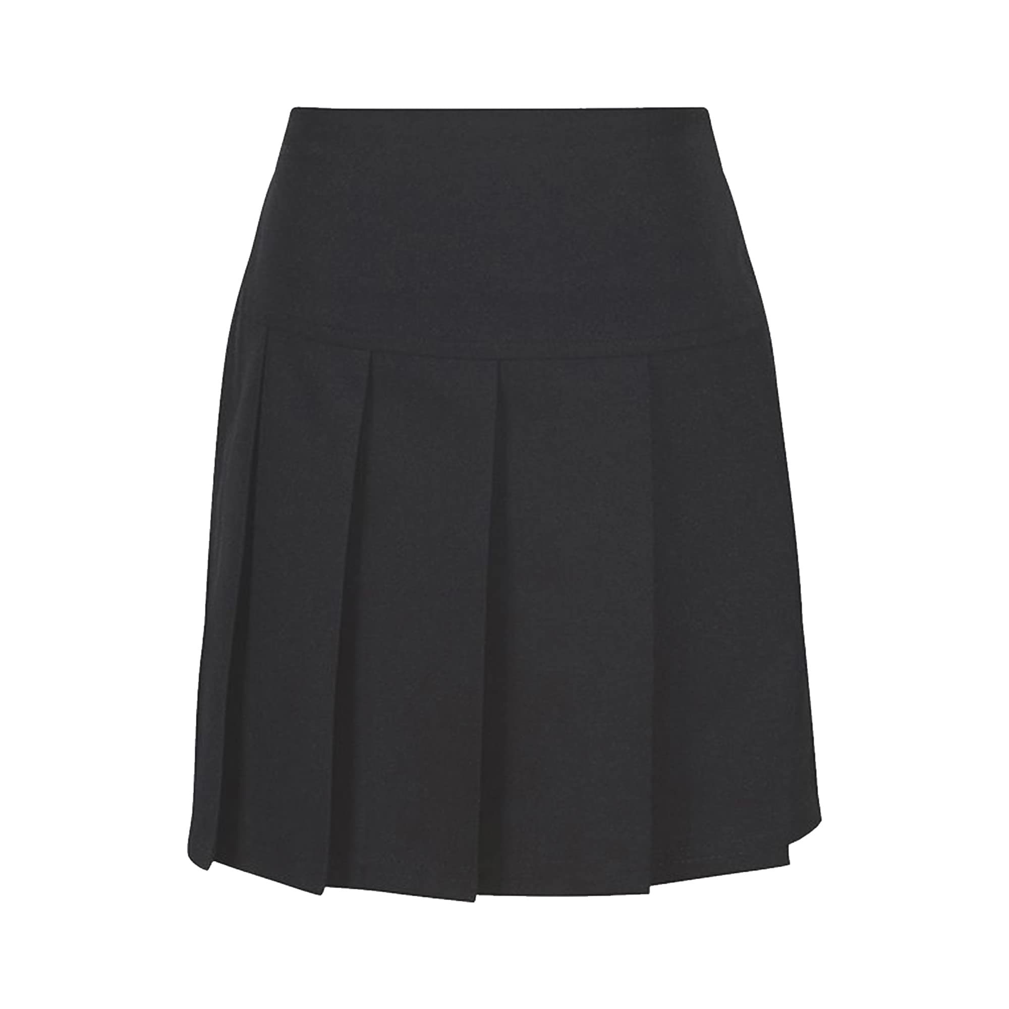 Trutex Girls Grey Pleated School Skirt – Drop Waist Elasticated Waist School Uniform Skirt for Girls – Ages 8-9