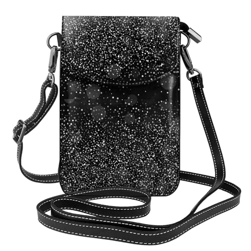 Petit sac bandoulière argenté brillant pour téléphone portable et sorties nocturnes