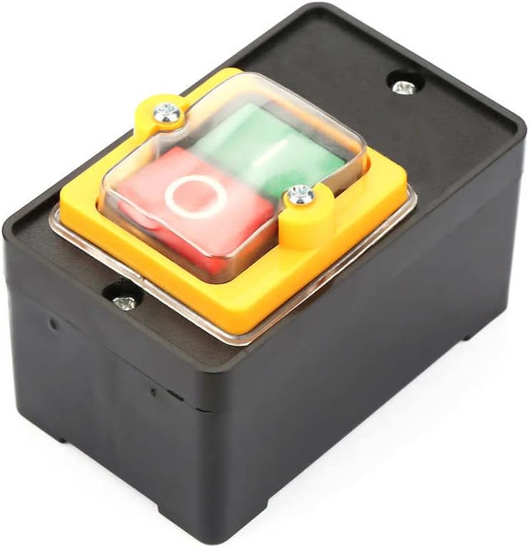Switch AC220V/380V 10A Pushbutton Waterproof ON/Off Push Button Control Box Switches Electromagnetic