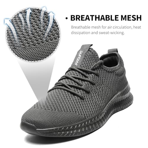 Image of Men's Walking Running Shoes Slip On Sneakers Non Slip Athletic Sports Tennis Fitness Casual Workout Gym Shoes Lightweight Trainers Fashion Soft Comfortable Shoe