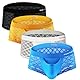 Juflam Herren Sexy Fishnet Durchsichtig Unterwäsche Mesh Stripe Boxer Briefs Transparente Badehose (Large, 4 mischen)