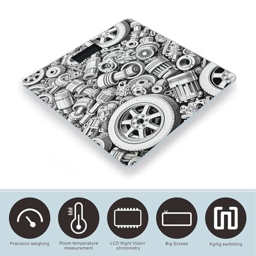 Báscula Digital de Baño de Vidrio Templado 400lb miniatura 3