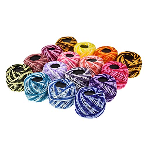 Set de 16 rollos de hilo para bordar de algodón miniatura 1