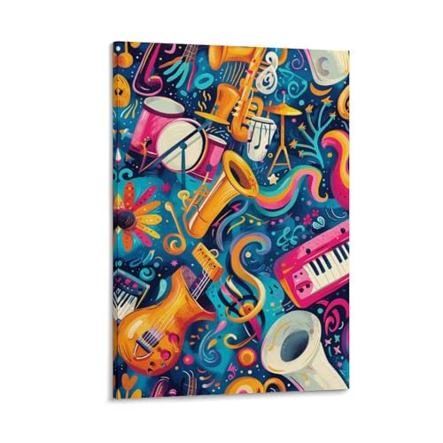 Impression sur toile note musicale pour salon et chambre moderne