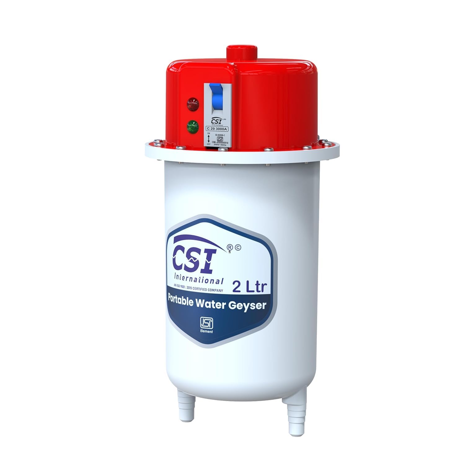 CSI INTERNATIONAL® Instant Water Geyser 1L | Portable Instant Water Heater for Bathroom & Kitchen | ABS Shockproof Body | Fast Heating Mini Geyser | Auto Cut-Off | ISI Certified Electric Geyser