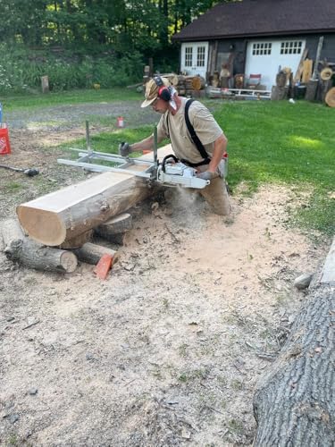 Image of Gas Portable Chainsaw Mill 36 inch Inch Planking Milling Bar Size 14 inch to 36 inch