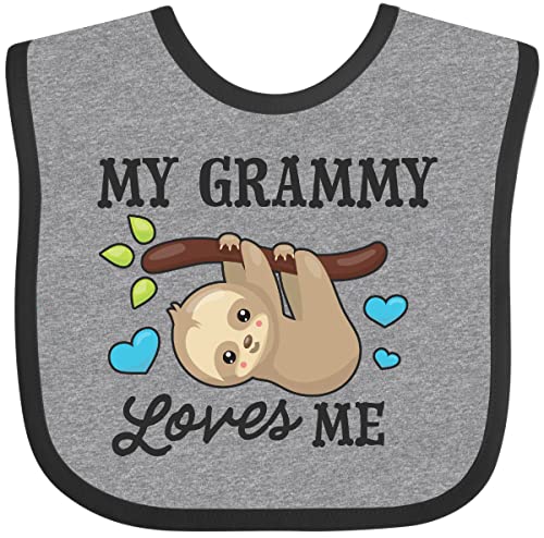 Image of inktastic My Grammy Loves Me with Sloth and Hearts Baby Bib