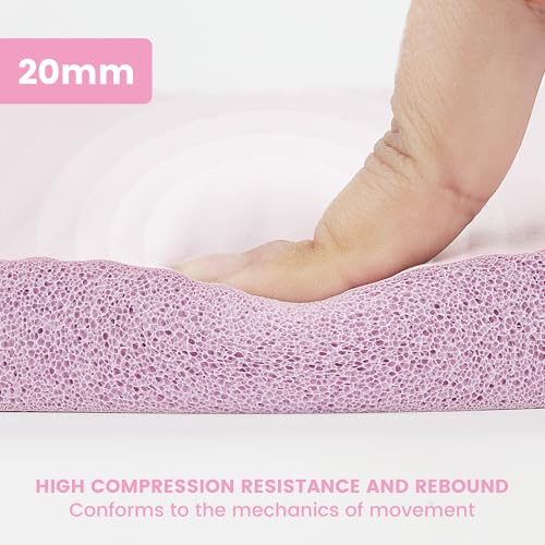 Yoga Knee Pad Cushion, 24 x 9.8 x 0.8 in Thick Mini Yoga Mat, Odor-Free NBR Workout Mat with Storage Strap, Small Exercise Mat for Yoga, Pilates, Kneeling, Planks & Home Gym - Image 3