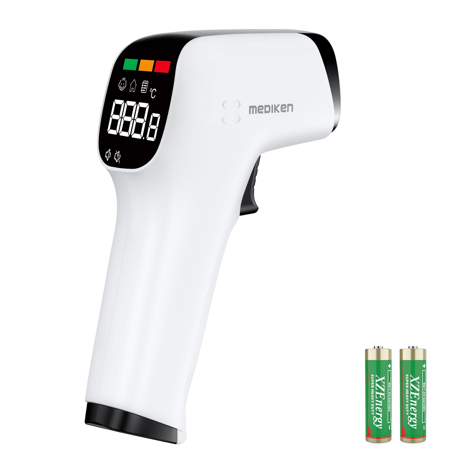 非接触式電子温度計 非接触温度計 赤外線1秒測定 32回記録　体温計 Amazon.co.jp: 非接触式電子温度計赤外線： 1秒測定 32回記録 非