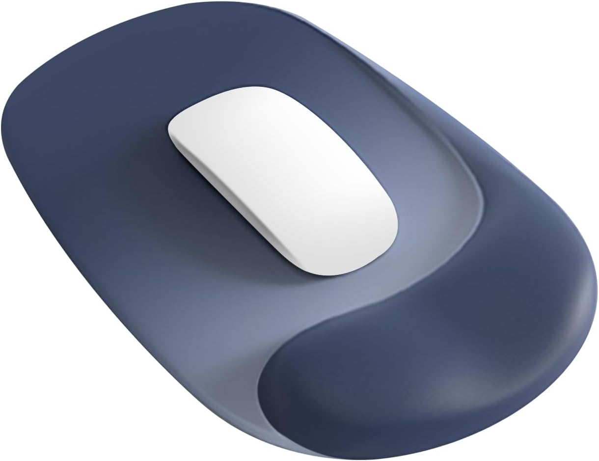 Wrist Rest Support for Mouse Pad and Keyboard Set, Ergonomic Gel Wrist Support - Fabric with Non-Slip, Soft & Comfortable, Relieve Office or Gaming Wrist Pain (Blue)