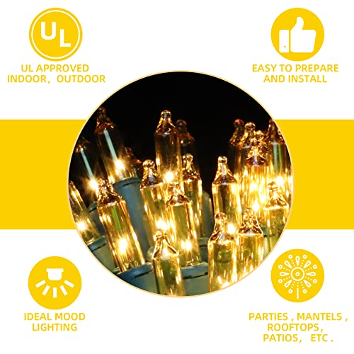 Guirlande lumineuse mini 300 L finition soignee eclairage vert et jaune fixe - 2