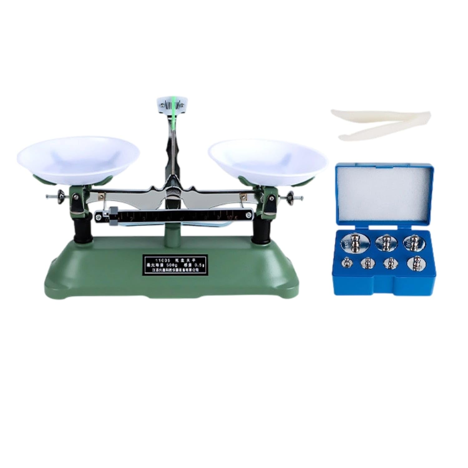 Double-Pan Mechanical Balance with Weights Analog Classroom Tray Balance Batteryno-Battery Mechanical Science Scale No Power for Teachers, Students, Homeschooling, 500G, Tray Balance-image-48