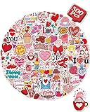 Benresive 300 Pcs Valentines Day Stickers for Kids - Bulk Valentines Day Crafts Party Favors, Goody Bag Stuffers, Waterproof Vinyl Laptop & Water Bottle Stickers