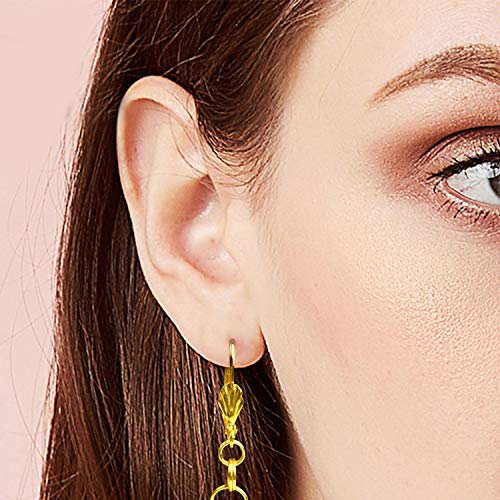 Aylifu Hypoallergenic Earring Hooks, 100Pcs Brass Leverback Shell Earrings French Hook Ear Wire With Open Loop For Jewelry Making, 2 Colors #TOP6