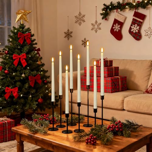 Image of Wondise 24 Pack Flameless Taper Candles, Battery Operated Candlesticks