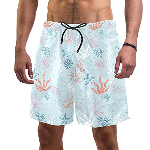 Short de bain aquarelle homme à doublure maille multicolore S