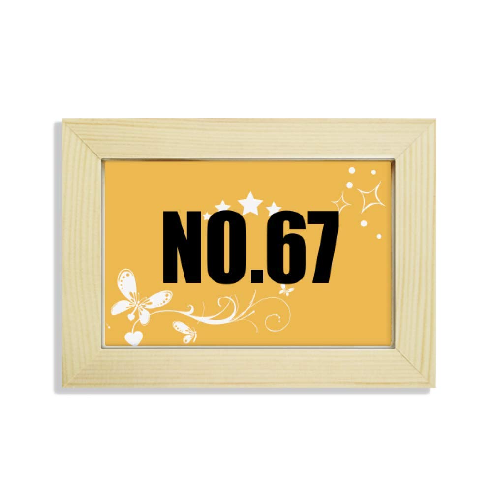 No.67 Número de la suerte marco de madera para regalar con fotos de flores o pintura artística
