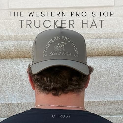 Image of CITRUSY Athletic Trucker Golf Hat | Performance Mens 5 Panel Cap | Cool Breathable Waterproof Workout Running Snapback