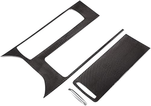 Miniatura 6 de YIWANG Cubierta de panel de consola central de coche de fibra de carbono real, 3 piezas para Land Rover Range Rover Sport 2014-2017 Auto Accesorios