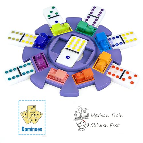 Centro mexicano para juego de tren dominó con 8 marcadores miniatura 2
