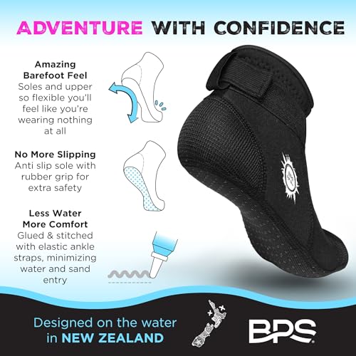 Image of BPS 'Aqua Series' 3mm Neoprene Water Socks for Sand, Beach, Soccer, Volleyball, Wetsuit Booties