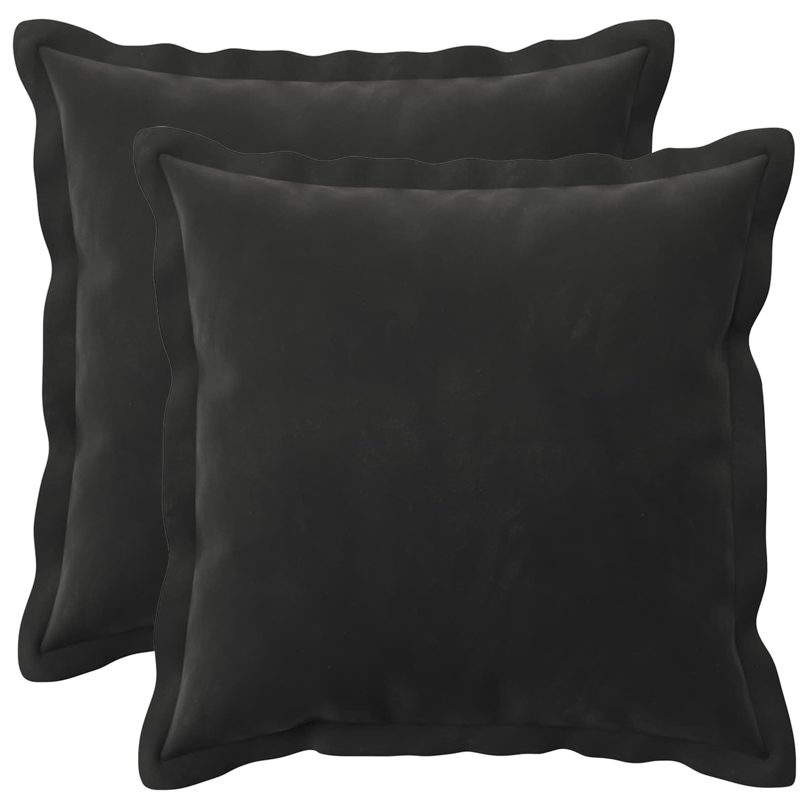 vidaXL Cushion with Pillow HOUTEN 2 pcs Black Velvet