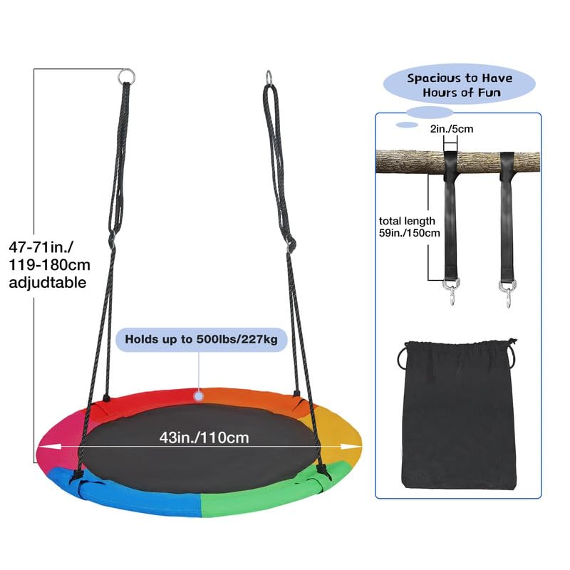 Amazon.co.jp: RedSwing 43インチ 空飛ぶ円盤 ツリースイング 子供用