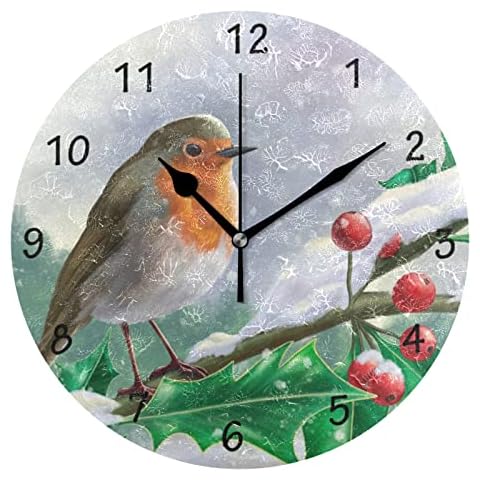 Mnsruu Non Ticking Decorative Wall Clock Cover