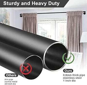 1 inch curtain rod