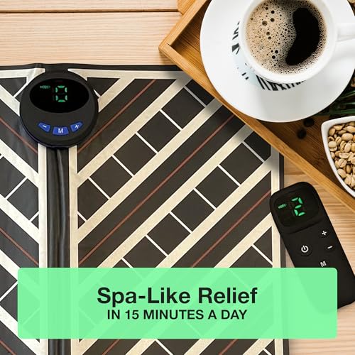 Circulation Pro EMS Foot Massager with Remote Control – Electric Feet Massager for Pain Relief, Circulation, Neuropathy, Plantar Fasciitis – 15 Intensity Levels, 6 Modes