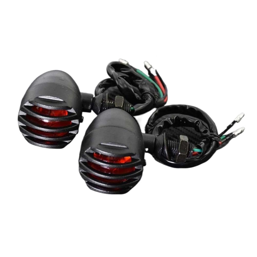 Red Motorcycle Turn Light Compatible with Sportster Bobber Chopper Cafe Racer Custom