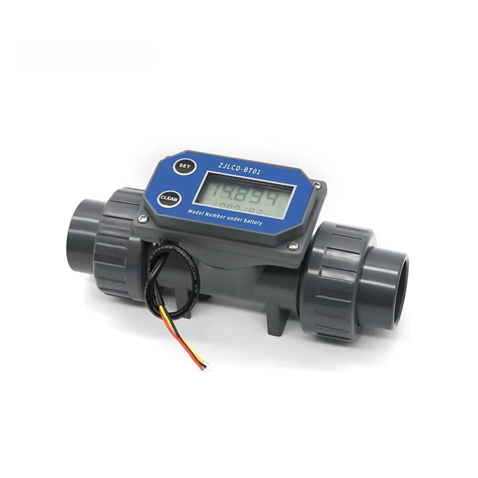 Przepływomierz Turbinowy DN15-DN80 Z Wyświetlaczem Cyfrowym, Elektroniczny Przepływomierz Cieczy Do Nawadniania, Do Rur PVC W Gospodarstwie/ogrodzie Wysoka czułość(Without cable,DN65)