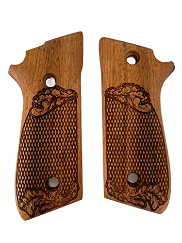 handicraftgrips TXW20## New Taurus Pt92 Pt99 Pt100 Pt101 Non- Decocker PT pt 92 99 100 101 Laser Engraved Wood Hardwood Checkered Handmade Birthday Newyear Sport for Men