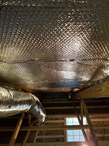 500sqft US Energy (XTEMP) Double Bubble Reflective Aluminum Insulation Roll (4ft x 125ft) Foil Double Bubble Metal Building Solid Vapor Barrier Blocks 99% Heat & Condensation Residential Commercial