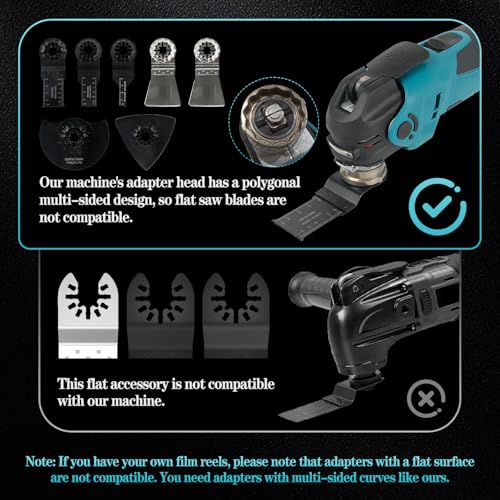 Oszillierendes Multifunktionswerkzeug für Makita 18 V Akku, kabelloses, bürstenloses, oszillierendes Multitool mit 22 Zubehörteilen, 5 variable Geschwindigkeiten, 4°-Oszillationswinkel zum Schneiden