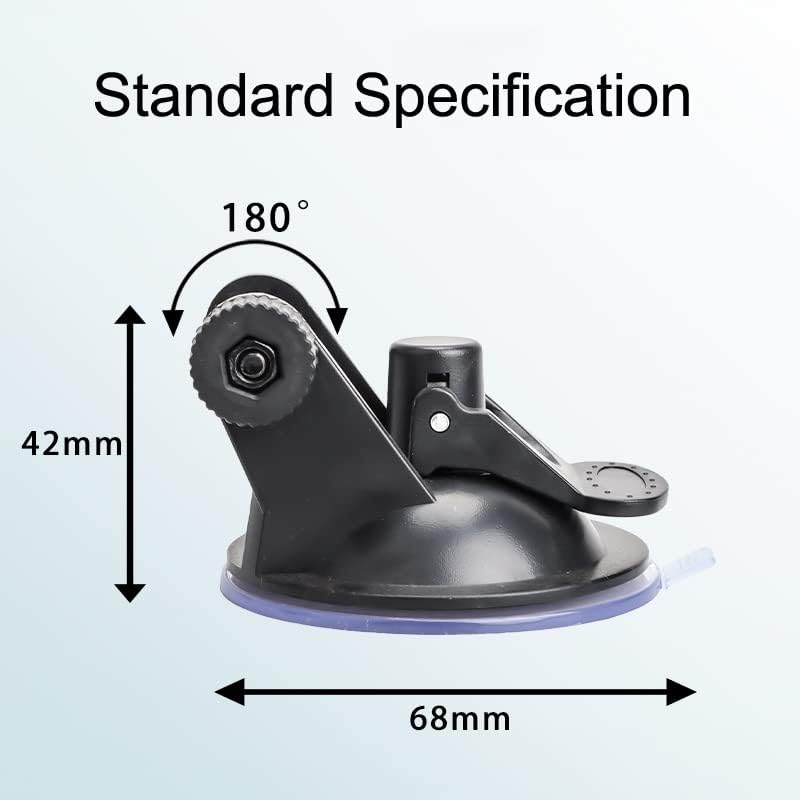 Miniatura 6 de Paquete de 3 soportes de montaje de succión para cámara de tablero sin juntas giratorias, adaptador para navegador GPS de automóvil, soporte base de