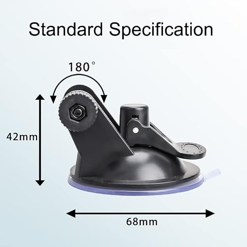 ThtRht 3 Pack Dash Cam Suction Mount Holder Without Rotating Joints Adapter Car GPS Navigator Suction Cup Base Stand for Dual Dash Cam Front Rear Car Camera WiFi Dash Camera Dashcams