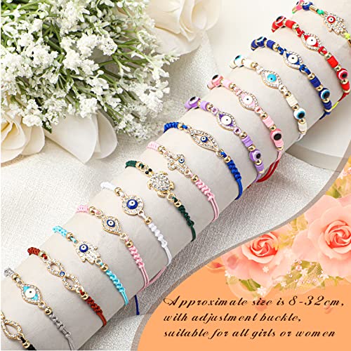 Fumete 60 Pcs Evil Eye Bracelets Set Mexican Bracelets for Women Protection Anklets Jewelry Gift2