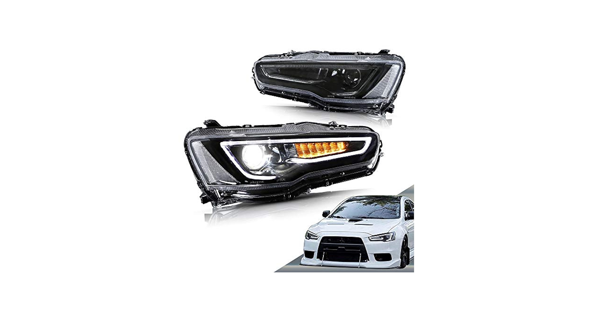 Amazon.com: VLAND Led Headlights Compatible with Mitsubishi