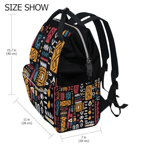 ALAZA African Ethinic Geometric Print Laptop Backpack Anti Theft Purse Backpack for Women Men,15.6 inch Doctor Bag College Backpacks Travel Casual Daypack2