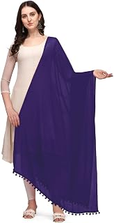 Chiffon Dupatta for Women, Shawl Scarf Wrap Chunni (D274-P)